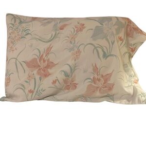 Vintage springmaid wondercale floral butterfly standard pillowcase cottage core